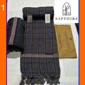 Sapphire luxury collection velvet shawl Wool