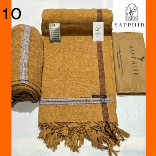 Sapphire luxury collection velvet shawl Wool
