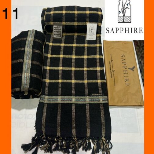 Sapphire luxury collection velvet shawl Wool