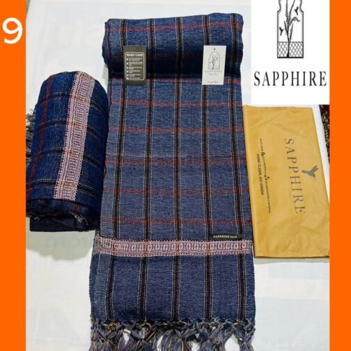 Sapphire luxury collection velvet shawl Wool