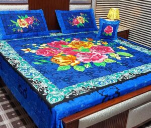 3D Panel bedsheet Crystal Cotton