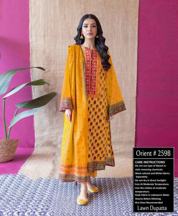 orient lawn 3pc Summer Collection 2023