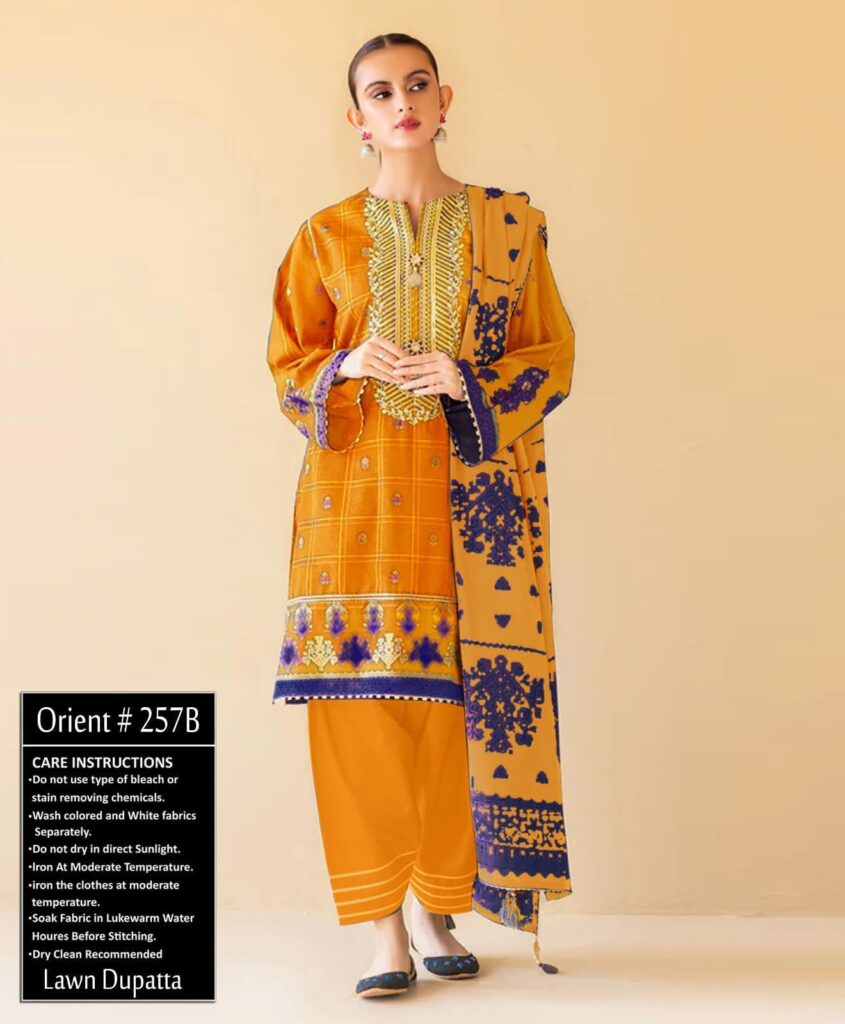 orient lawn 3pc Summer Collection 2023