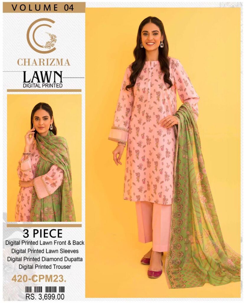Charizma Vol’23 Airjet Lawn 3Pc 2023