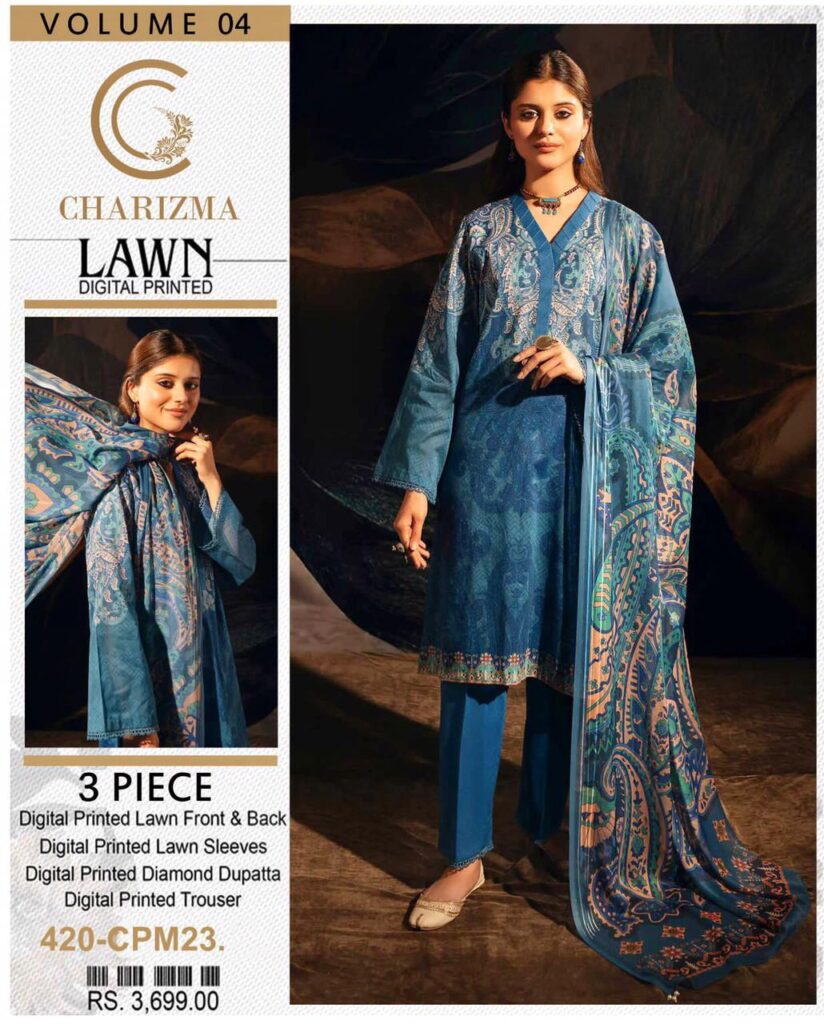 Charizma Vol’23 Airjet Lawn 3Pc 2023