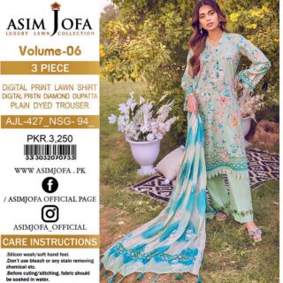 asim jofa collection Vol’23 LAWN 3PC 2023- D3 oyeji