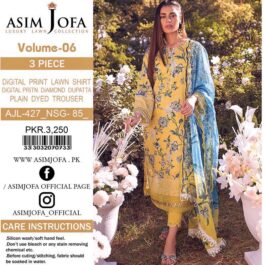 asim jofa sale online Vol’23 LAWN 3PC 2023- D4 oyeji