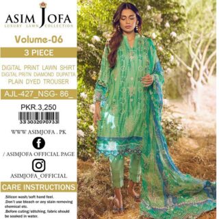 asim jofa dresses Vol’23 LAWN 3PC 2023- D6 oyeji
