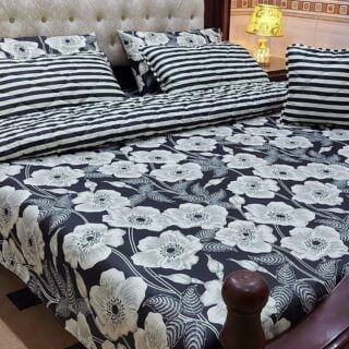 black and white comforter set 7Pc
