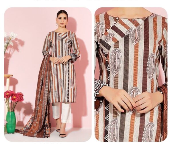 sapphire sale today Linen 3pc With Dupatta
