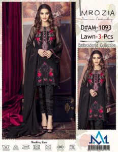 Imrozia pk lawn collection 2023 embroidered patch design