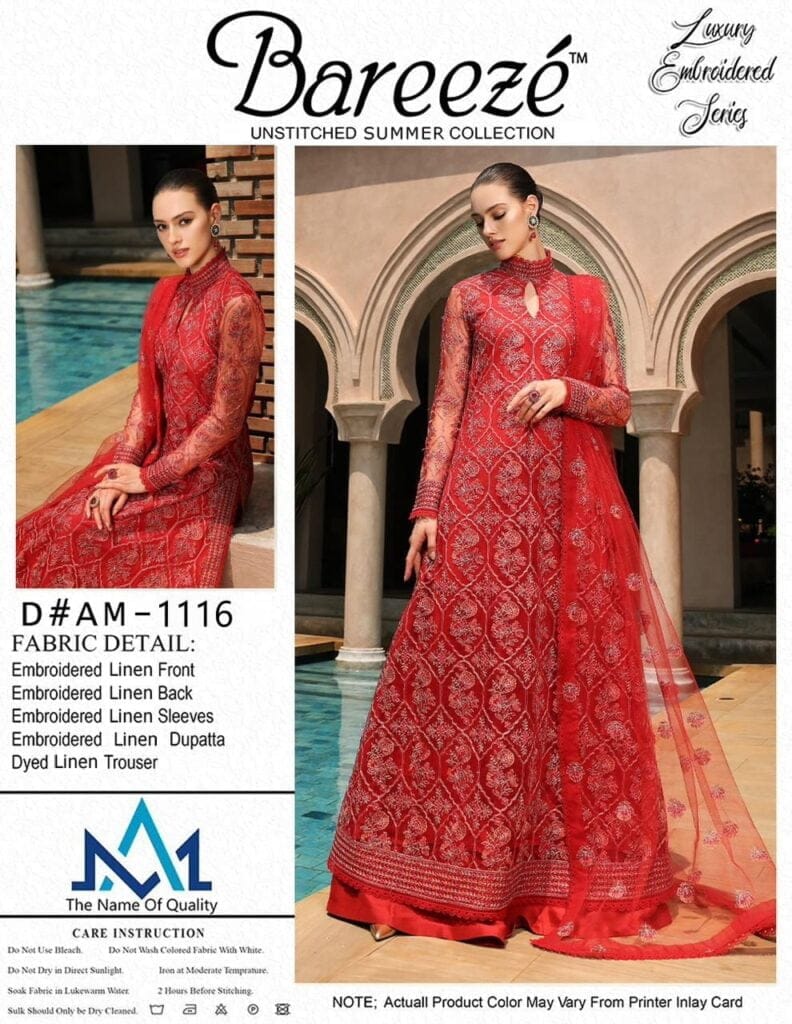 Bareeze Winter Collection Linen 3 Piece Oye Ji