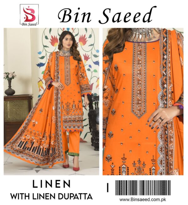bin saeed Linen With Dupatta Collection 2023 
