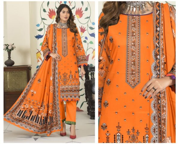 Bin saeed linen with dupatta collection premium unstitched designer suit