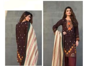 nureh collection vol ’23 Slub Khaddar 3piece 2023