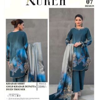 nureh pk vol ’23 Slub Khaddar 3piece 2023