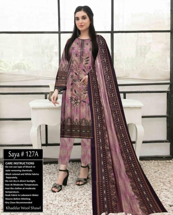 Saya Vol'23 Available in Khaddar Fabrics 3pc