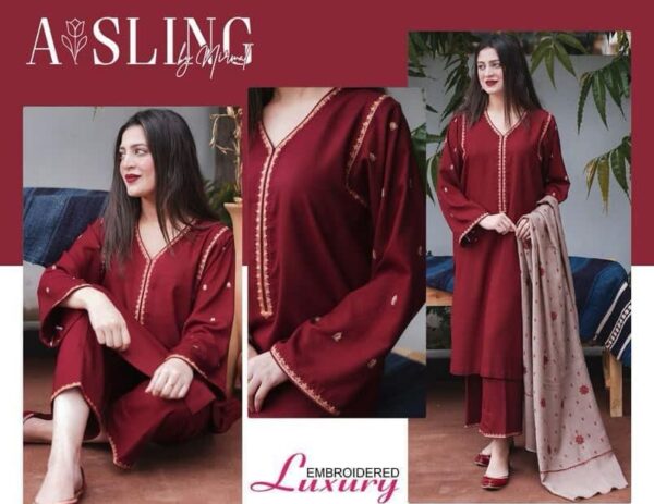 Dhanak winter collection unstitched luxury suit