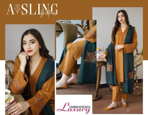 Dhanak clothing winter collection unstitched luxury suit