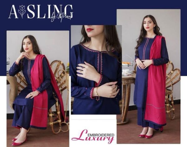 Dhanak fabric winter collection unstitched luxury suit