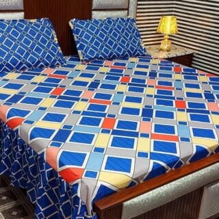 2 sided tape frill bedsheet 3 piece stiched