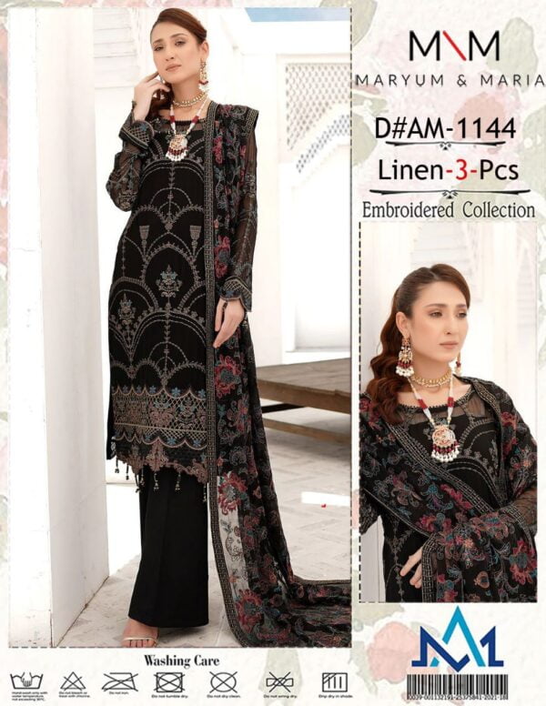 maryum n maria dhanak 3 piece Winter Collection 2024