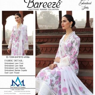 bareeze sale lawn Full Heavy embroidery 3 piece suit