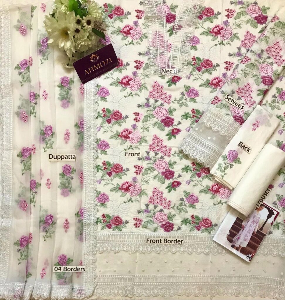 Bareeze Sale Lawn Luxury Fully Heavy Embroidered 3Pcs Suit 1 bareeze sale lawn unstitched