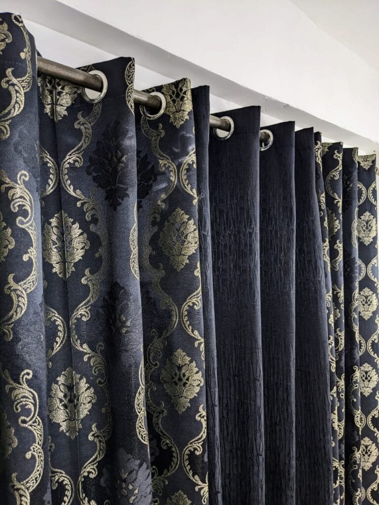 Velvet curtains