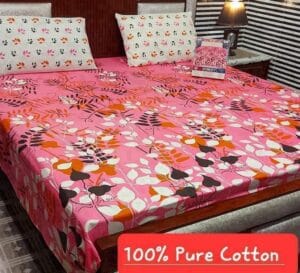 pure cotton bed sheets design