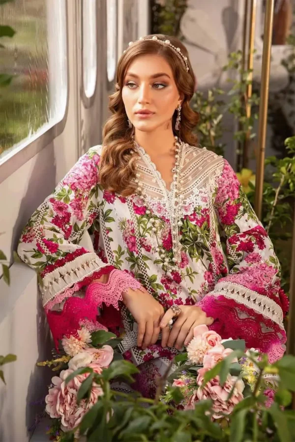 Party wear maria b  print lawn collection