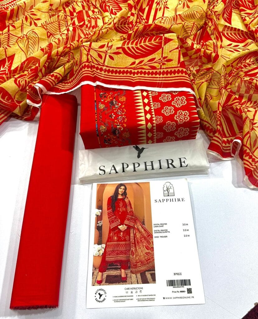 Sapphire Sale 70-Off Unstitched 3 Piece