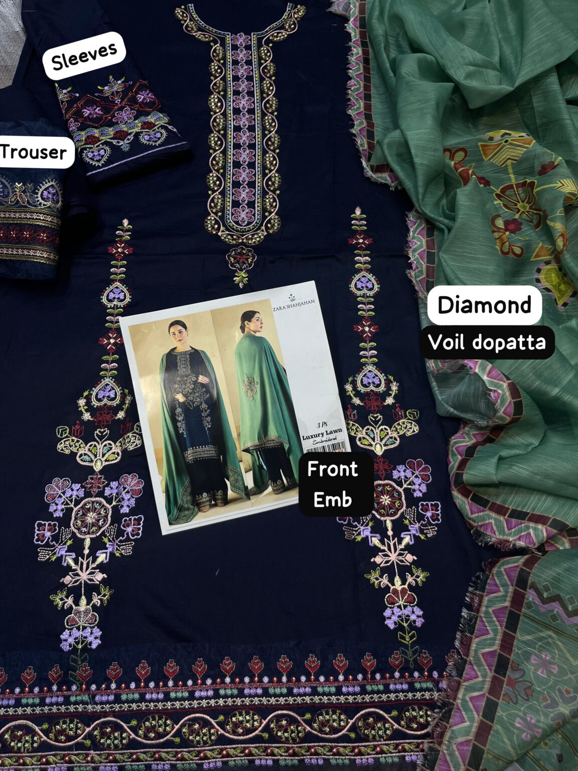 Zara Shahjahan | Luxury Lawn 24 | MAHI-1A