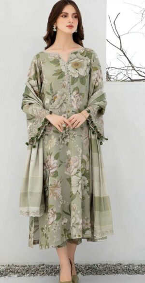 karandi fabric By baroque 3 Pc With Shawl