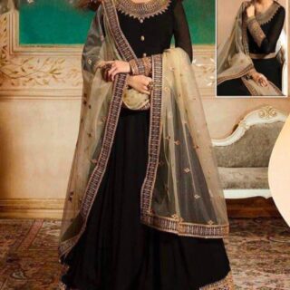 maxi designs for party Brand oYe ji Black