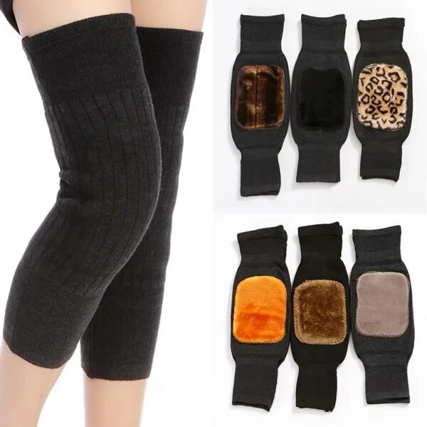 1 Pair Woolen Blend Thermal Knee Warmers