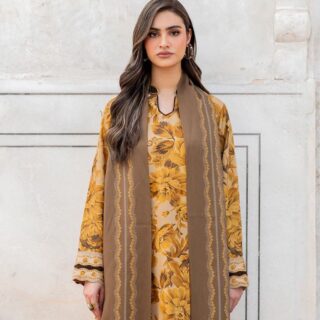 Baroque lawn Bana Doria With Voi Dupatta D3