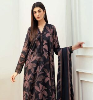 Baroque lawn Bana Doria With Voi Dupatta D2