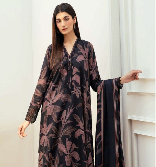 Baroque lawn bana doria with voi dupatta d2