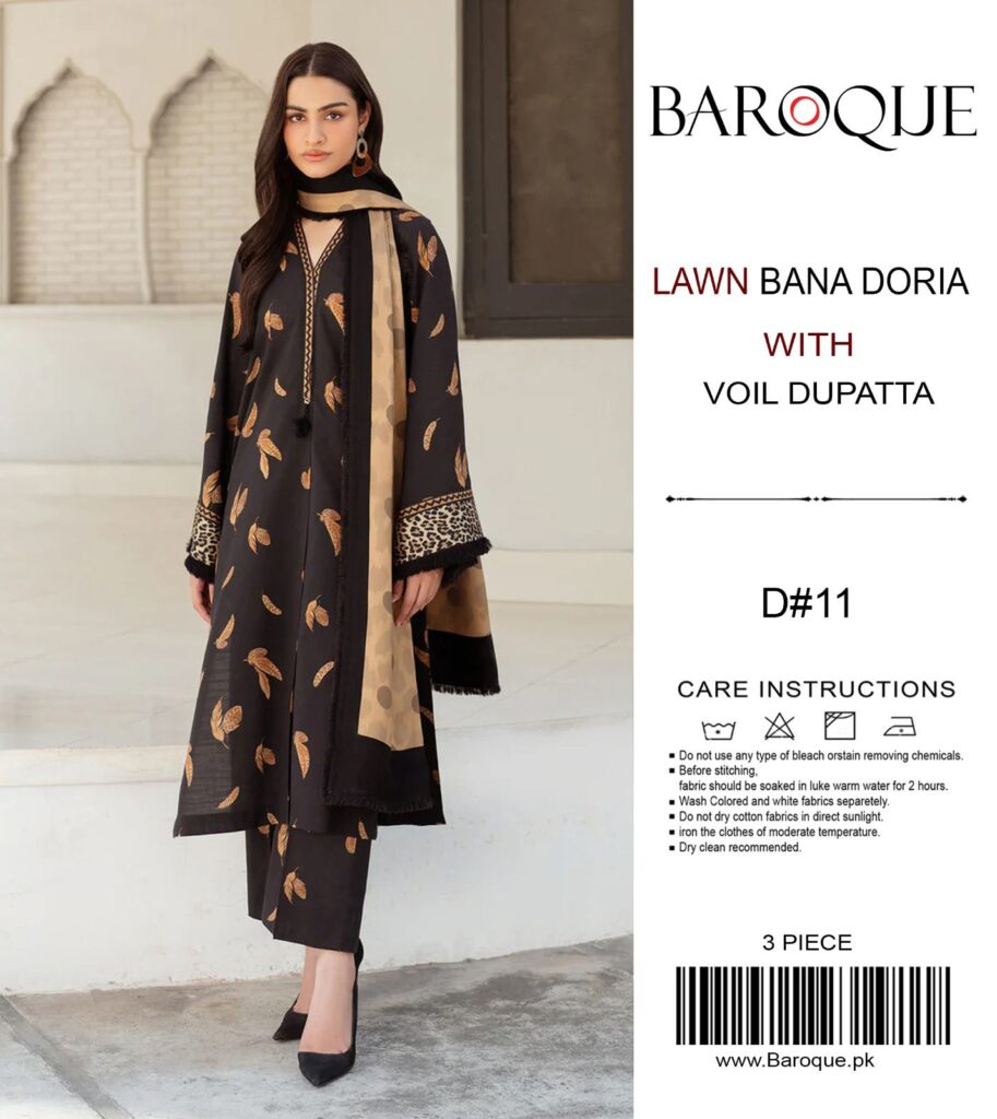 Lawn bana dora 3 piece