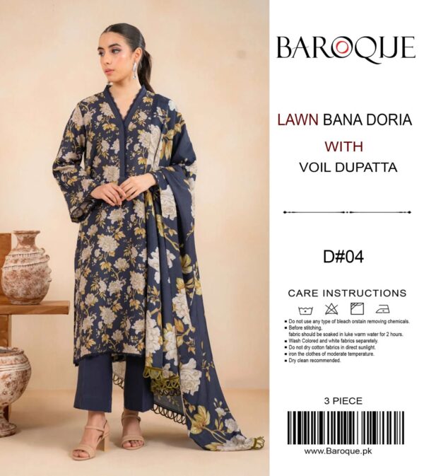 Lawn bana doria with voi dupatta d4