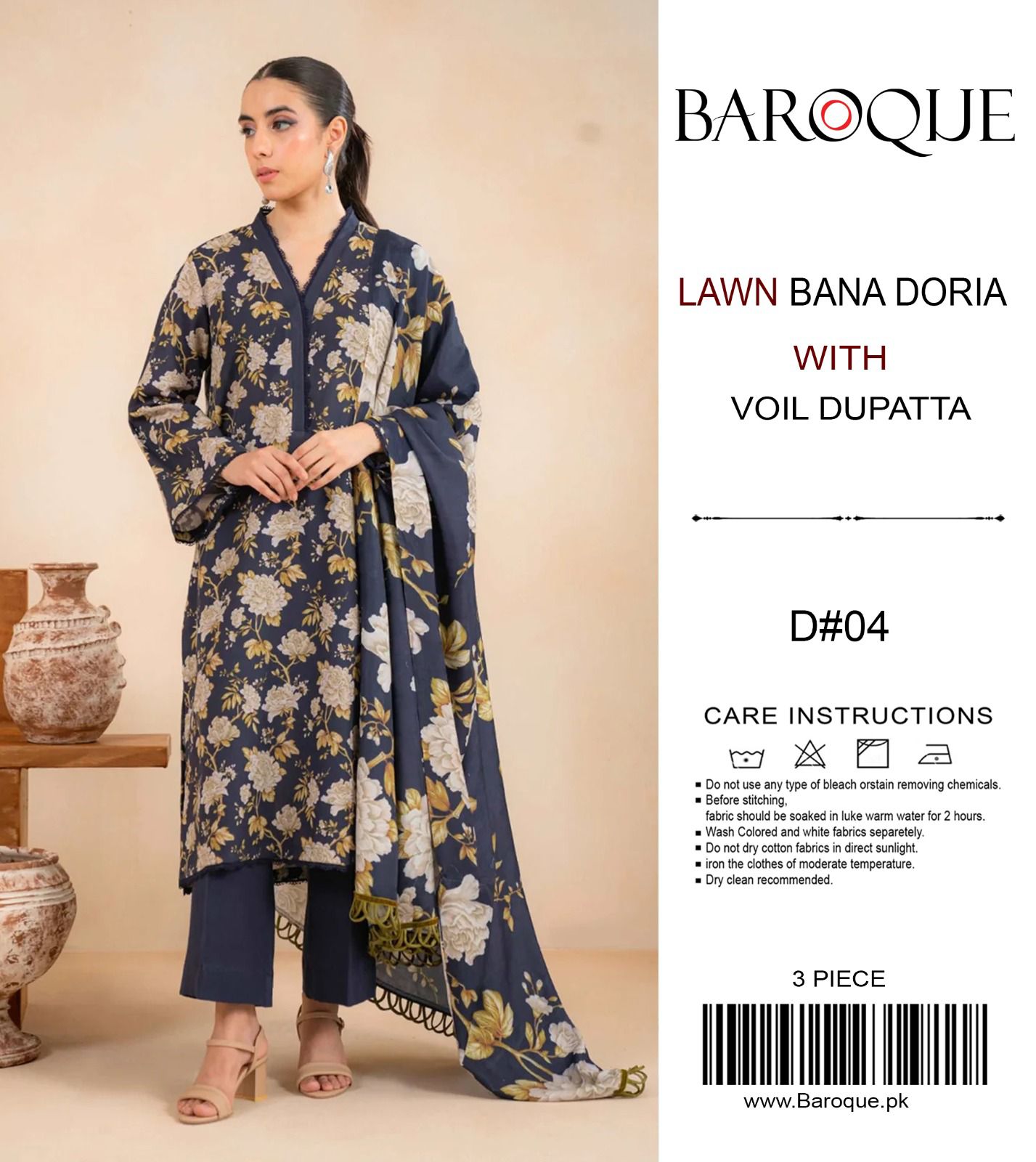 lawn Bana Doria With Voi Dupatta D4