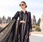 lawn collection 2024 by maria b Black edition