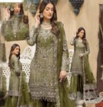 3D Flowers Sequence & Handwork serene fabric