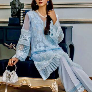 Agha Noor pk Hand Embellished Organza Dress