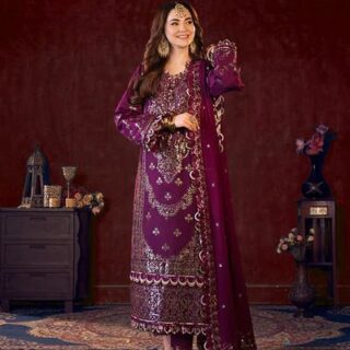 asim jofa uk Chiffon Suit with Malai Trouser