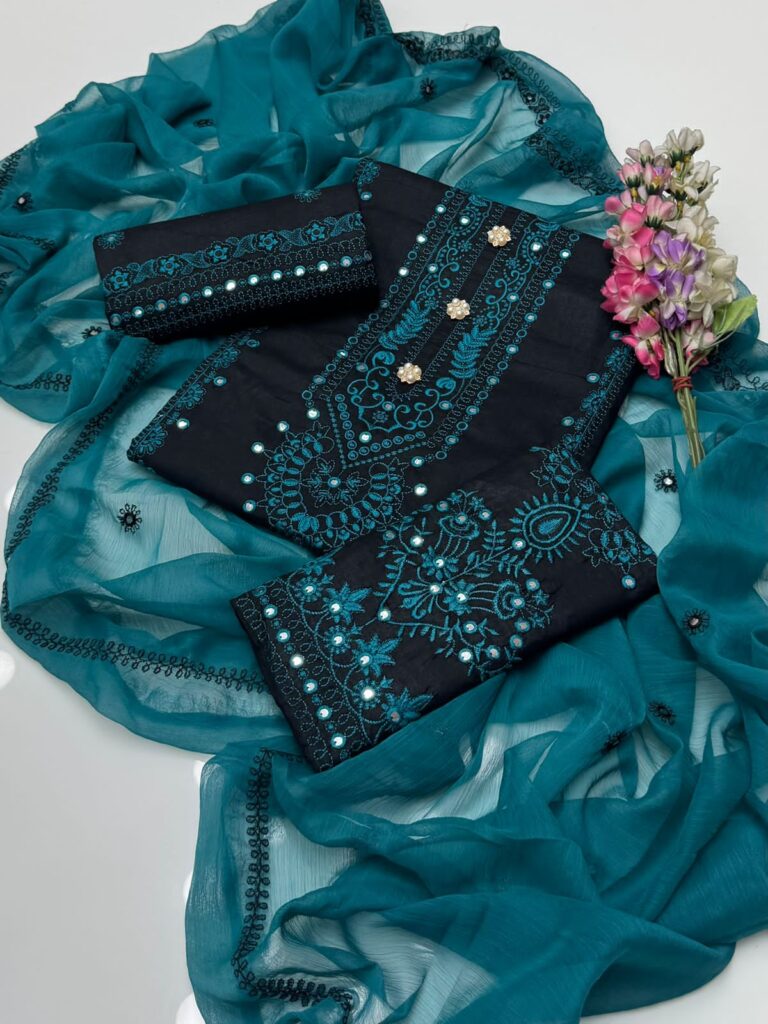 Bareeze clothing beautiful fully embroidered dress 13 Bareeze sale lawn unstitched 3 piece