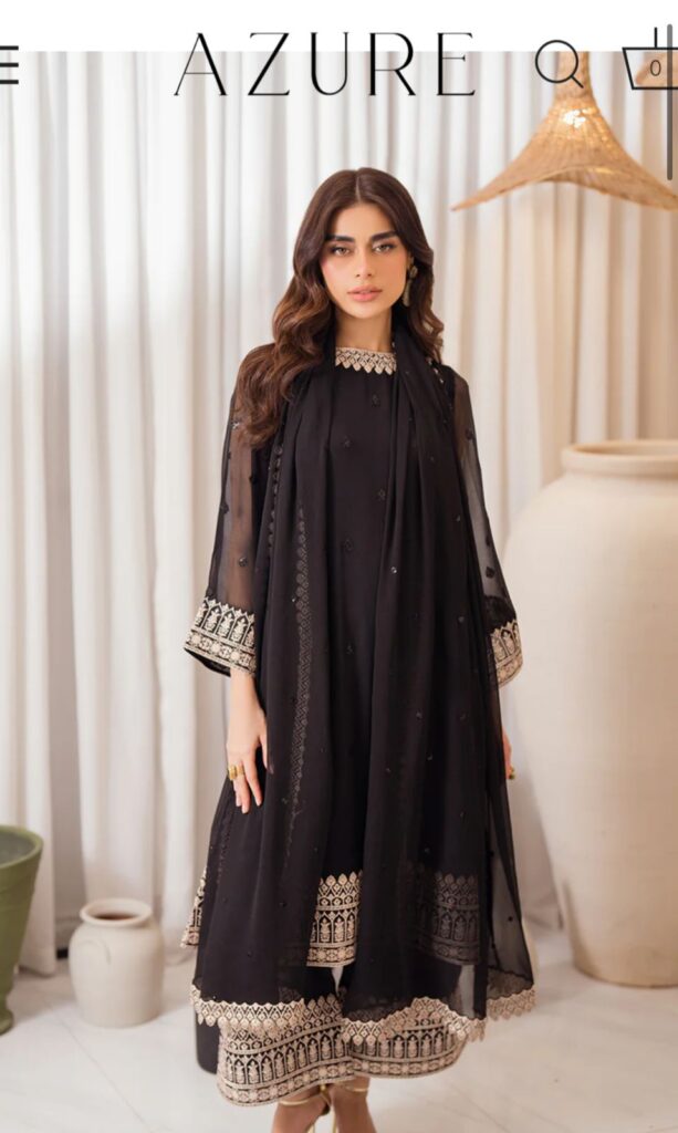 Chiffon frock design
