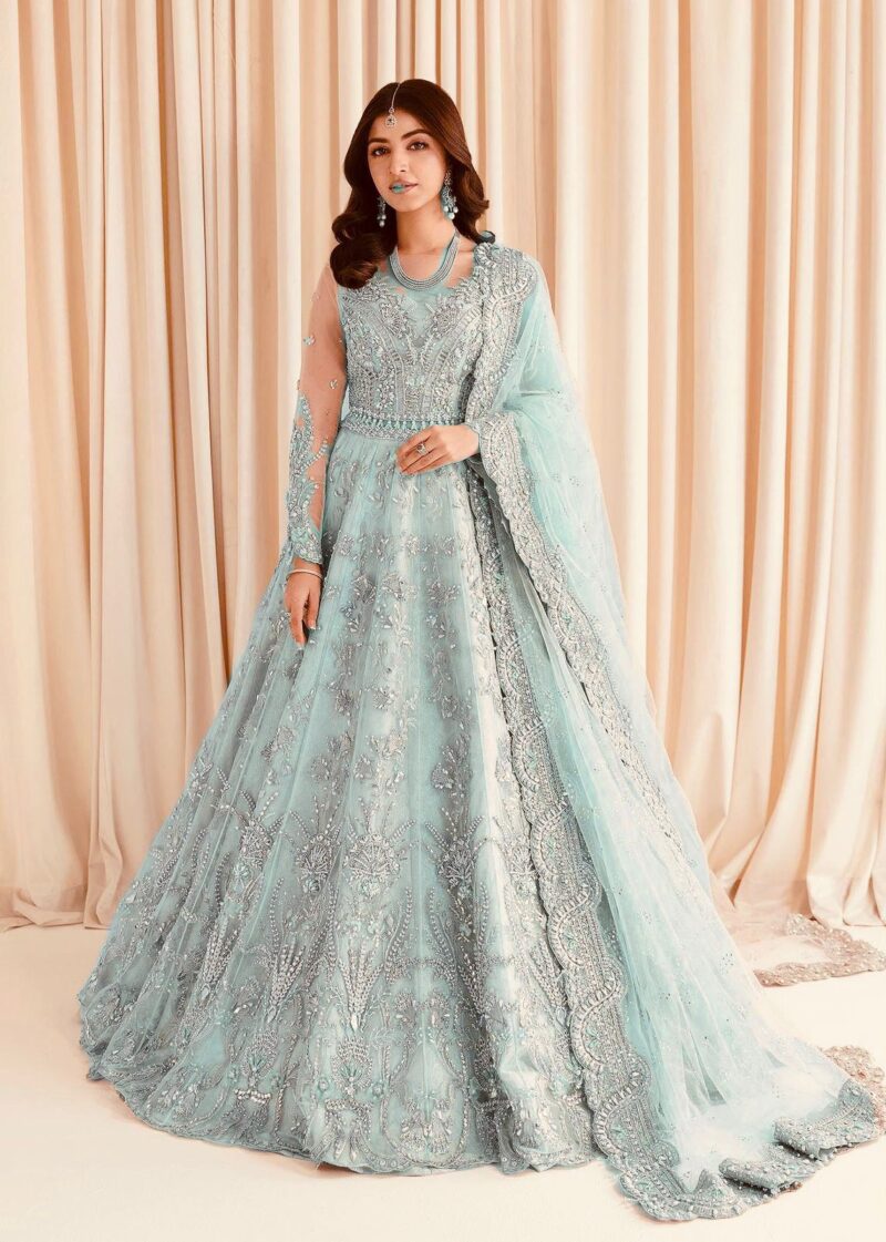 Net frock design for girl by maria b 2025