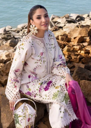 Crimson Chikankari Lawn'25 Bloom Bold